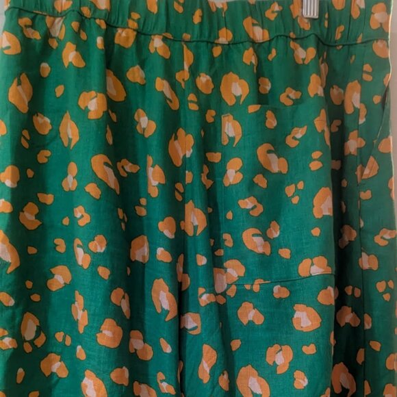 Green and Yellow Tabitha Brown Shorts - Picture 1 of 3